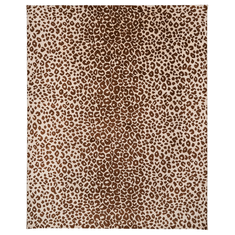Iconic Leopard Hand-Knotted Rug, Rectangle 9' x 12'