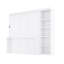 Lit escamotable double avec bureau pliable et tablettes latérales, lit mural peu encombrant avec tablettes de rangement, blanc-1711536648-1711536649