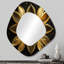 Glamourous Lily On Black I - miroir décoratif de forme unique Lily, miroir mural asymétrique moderne, impression d'art en métal-107229886