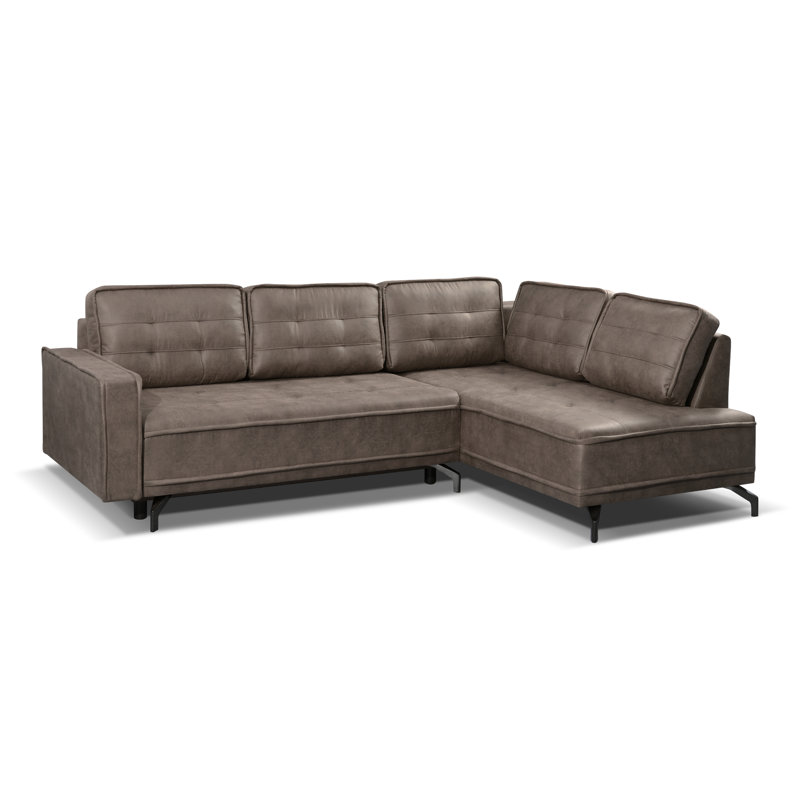 Coppell 4 Seater Sofa Bed, Taupe, Right Hand Facing