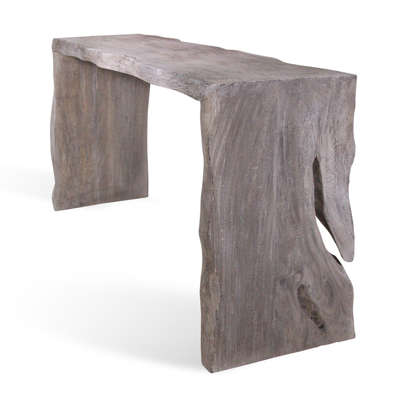 Console 59 "en bois massif, Gris français