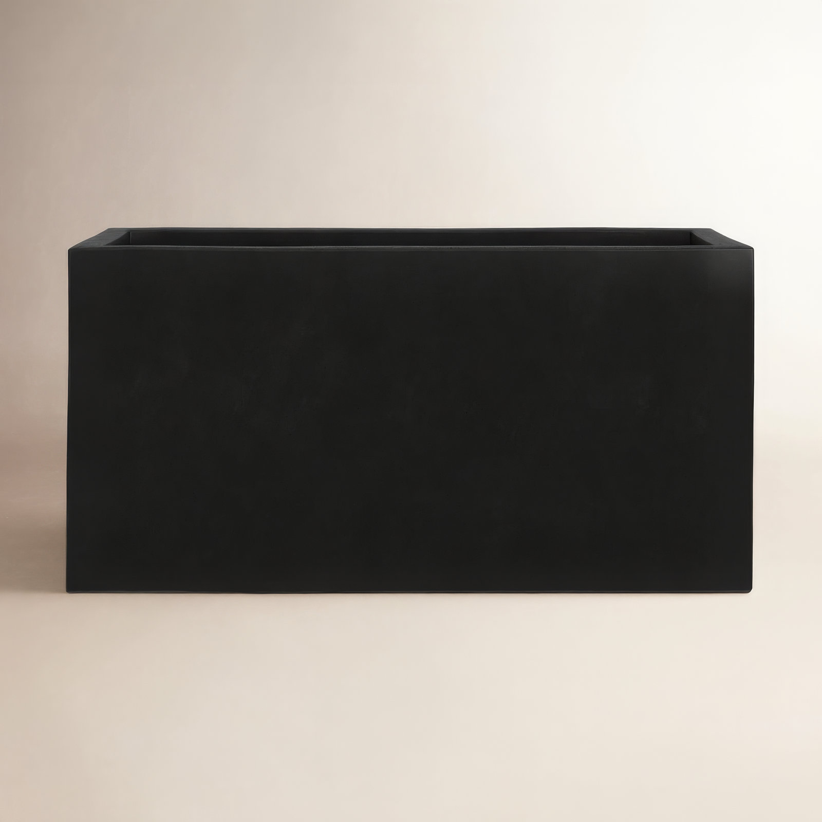 Connoisseur Handmade Planter Box, Black, 8" H x 16" W x 8" D