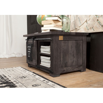 Railway Solid Wood 70 cm W Chest of 2 Drawers