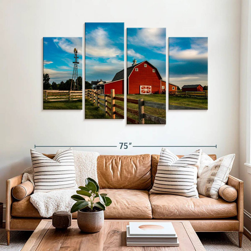 Windmill By The Farmhouse, 42" H x 68" W