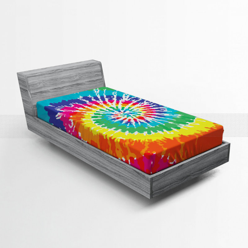 Microfiber Abstract Fitted Sheet, Twin Fitted Sheet