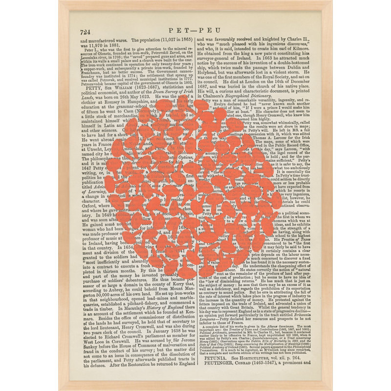 " Pet-Peu " by Michela Sorrentino, 30" H x 21" W x 1.25" D, Brown Framed