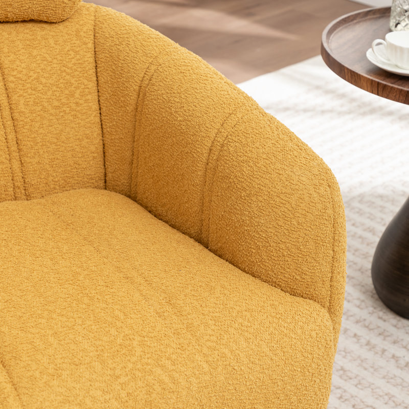 Chaise pivotante Ashyiah, Jaune