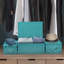 Panier de rangement tissé - turquoise