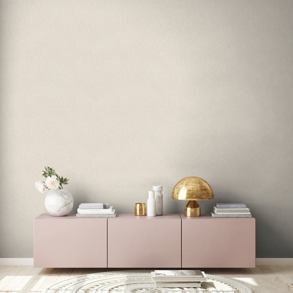 Flourish 10.05m x 53cm Textured Wallpaper Roll, Beige