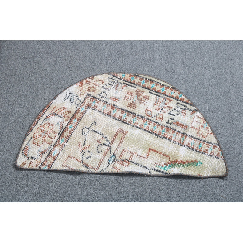 Élégant tapis de porte turc rétro tissé à la main en turquoise