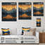 Safire Peaks At Dusk Mountains II - paysage de montagne, décoration murale en bois - sur bois de pin naturel-1353777985