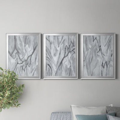 " Marbled White I " 3 - Pieces Painting Print