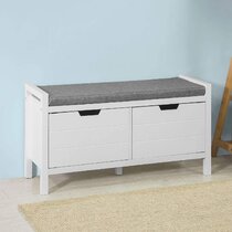  QTQZDD Shoe Storage Bench with Hidden Shoe Rack