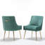 Chaise d'appoint en velours capitonné de 22 po Baudel-957097254