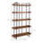 Bookshelf, Wooden, Iron Frame, Light Brown