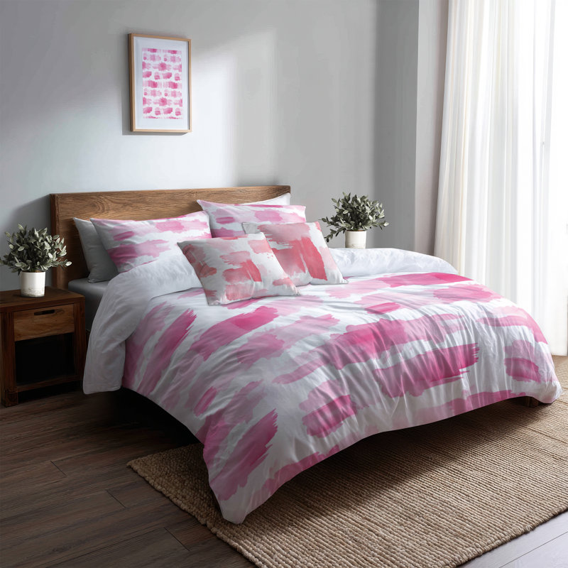Ensemble de literie pour fille 5 pièces - Ensemble de housse de couette et coussin décoratif chic