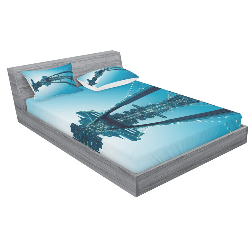 Microfiber Sheet Set, Queen Sheet Set with Fitted Sheet