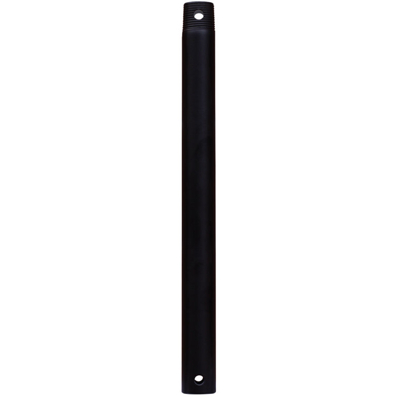 Threaded Matte Black Steel Ceiling Fan Downrod Adapter