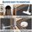 Modern Easy Jute Rug Machine Washable Geometric Bordered Indoor Outdoor Carpet with Non-Slip Backing, Non-Shedding Floor Cover for Backyard, Bedroom, Patio