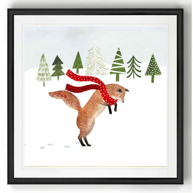 Bois de noël iii», reproduction d’art, Cadre noir, H 26,5 po x l 26,5 po x P 1,5 po