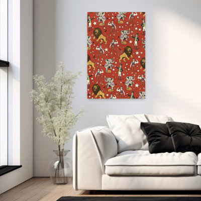 Contemporary Art Abstract Retro Landscape Nature Wall Art 1 Piece Wrapped Canvas Wall Art