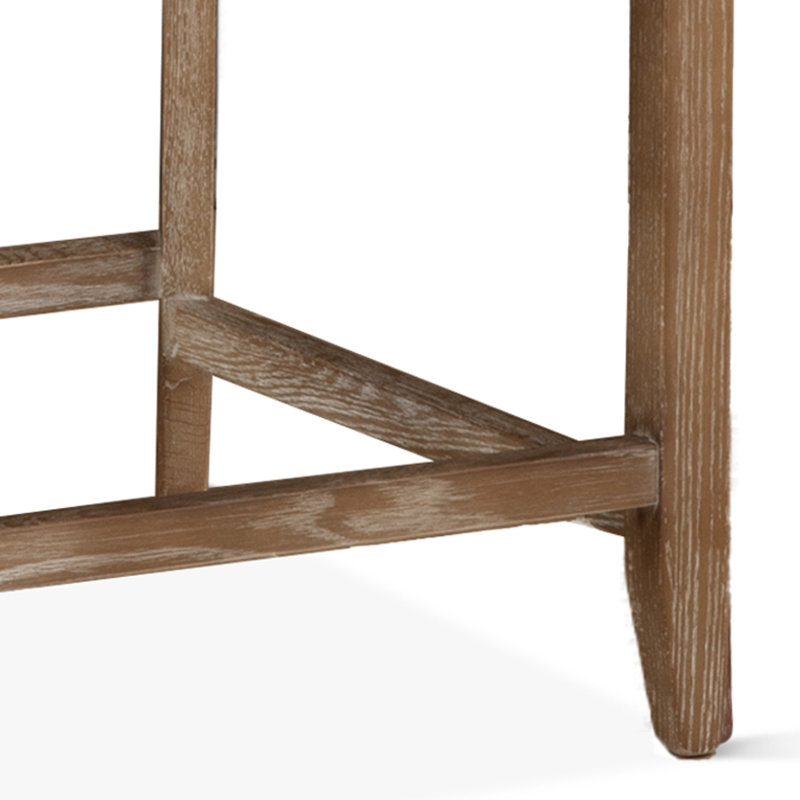 Avery Upholstered Bar Stool with Solid Wood Frame, Brown