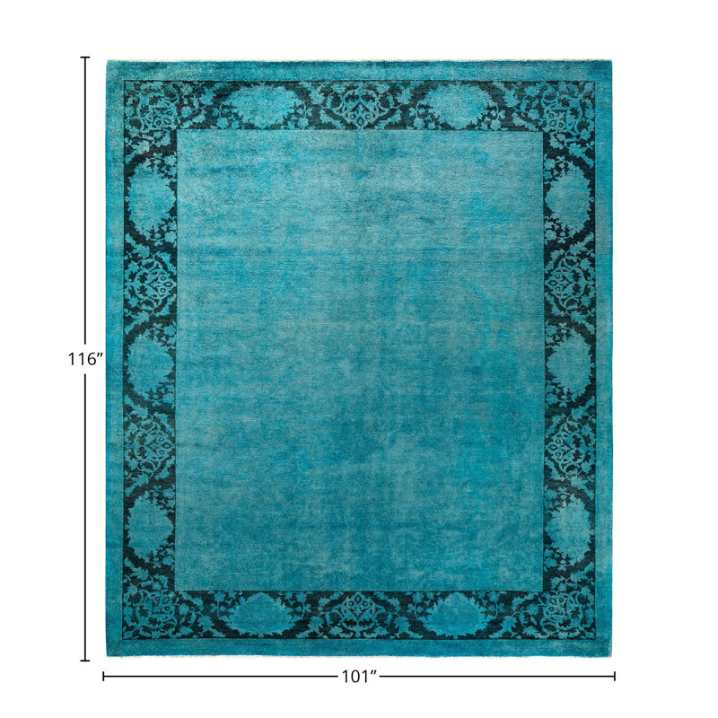 Tapis bleu nouvel âge Duralee 8 pi 5 po x 9 pi 8 po Duralee