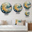 Horloge murale spirales abstraites Golden Ocean-441914301