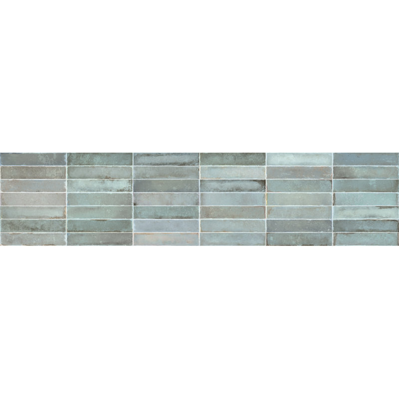 Edisto 2'' W x 10'' L Ceramic Tile, Slate Blue