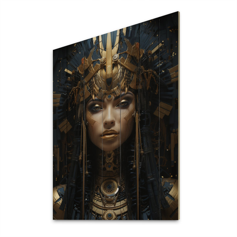 Égypte, anciens mystères Pharaon II sur bois, H 40 po x l 30 po x P 0,78 po