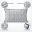 Ensemble de housses de coussin décoratives en coton imprimé floral bleu Mughal 20" x 26"-133726214-130726843