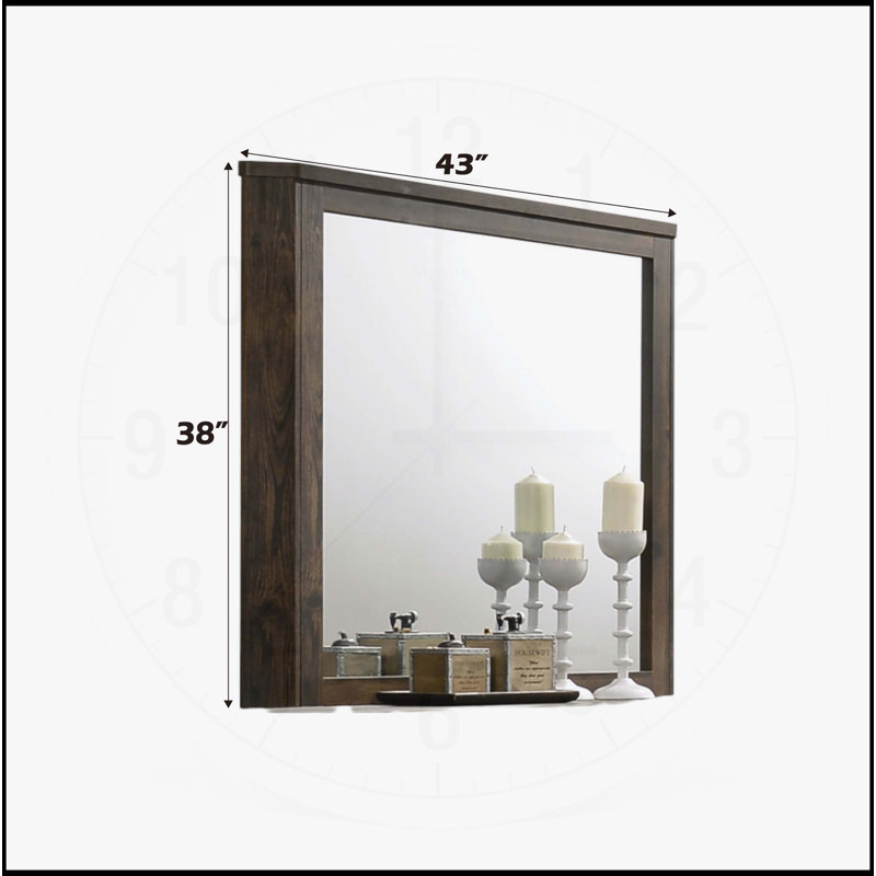 Elettra Rustic Walnut Finish Mirror