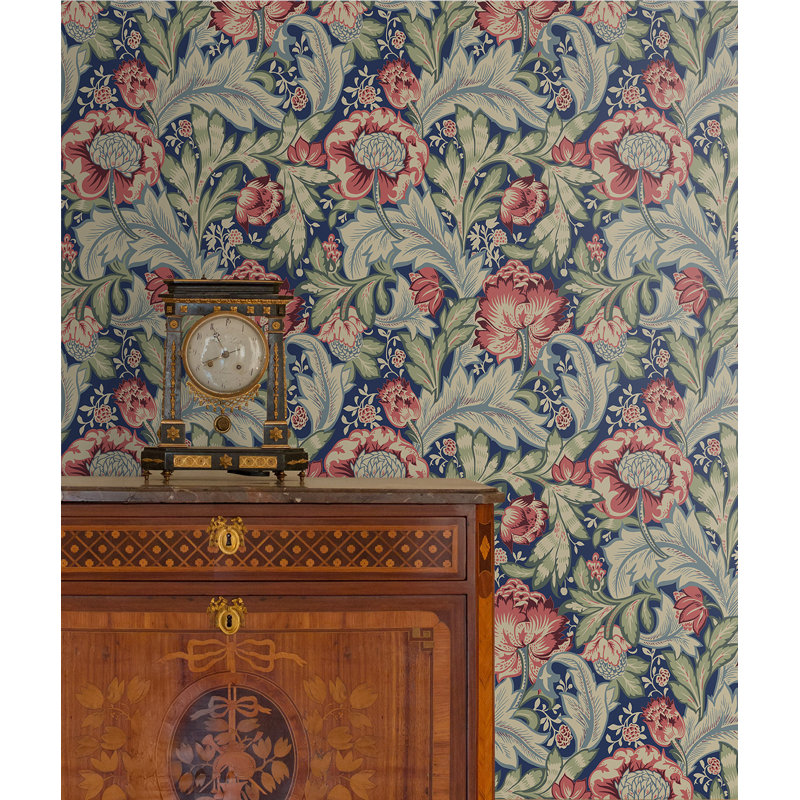 Rouleau de papier peint L 33 pi x l 20,9 po, Bleu marine / melon d'eau