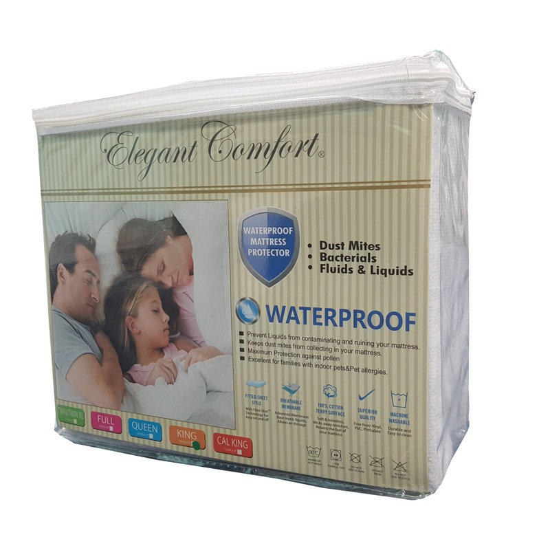 Harlem Waterproof Fitted Mattress Protector Mattress Protector Case Pack, Queen