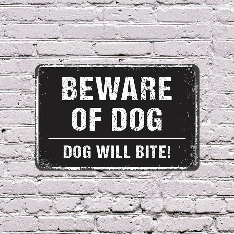 Enseigne en plastique 11 "x 17" Beware Of Dog