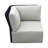 35'' Wide L-Shaped Powder Coated Steel Patio Sectional with Cushions