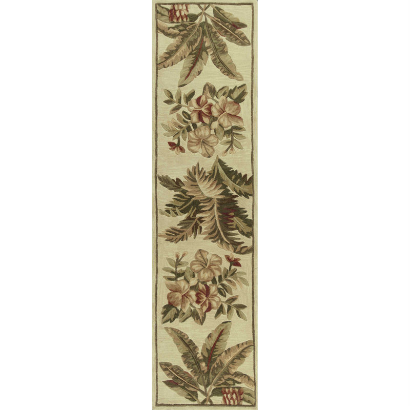 Tapis ivoire en laine touffeté fait main Lindell