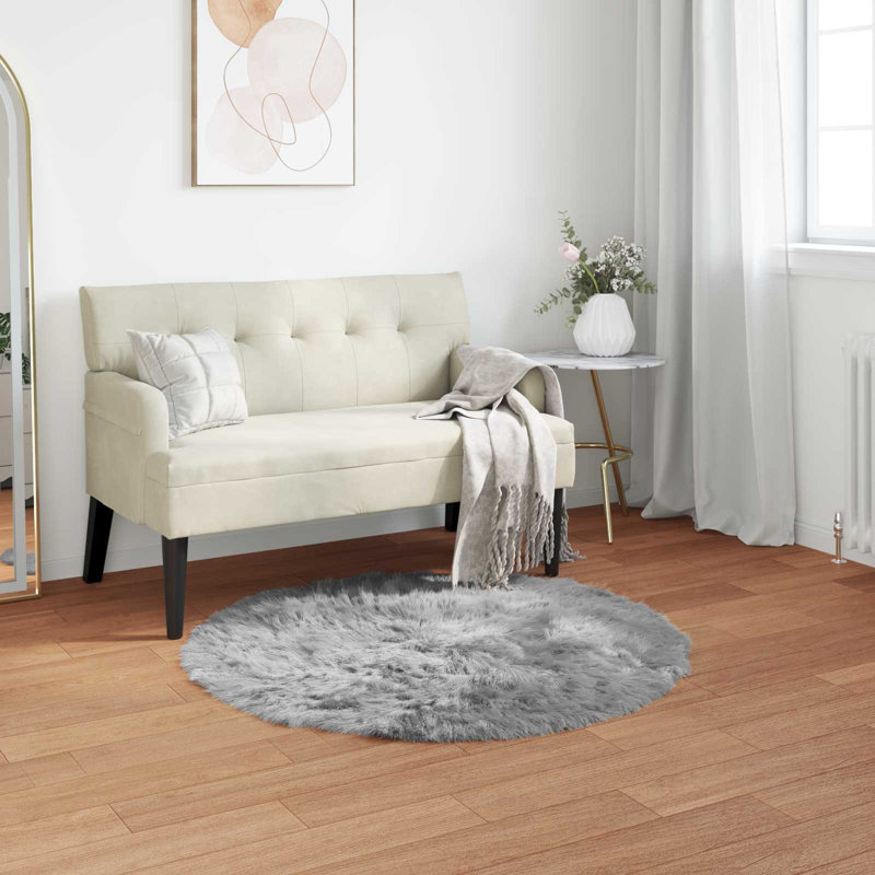 Solid Colour Standard Area Rug, Round 120 cm