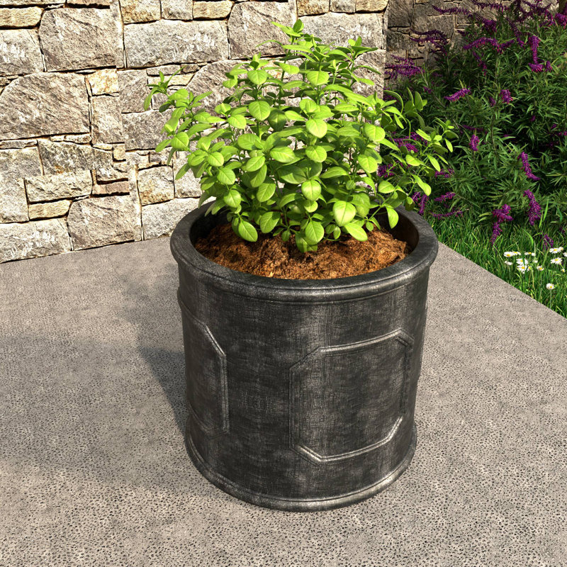 Pot à fleurs Tarneshia, Noir, noir, noir, noir, H 15 po x l 15 po x P 15 po