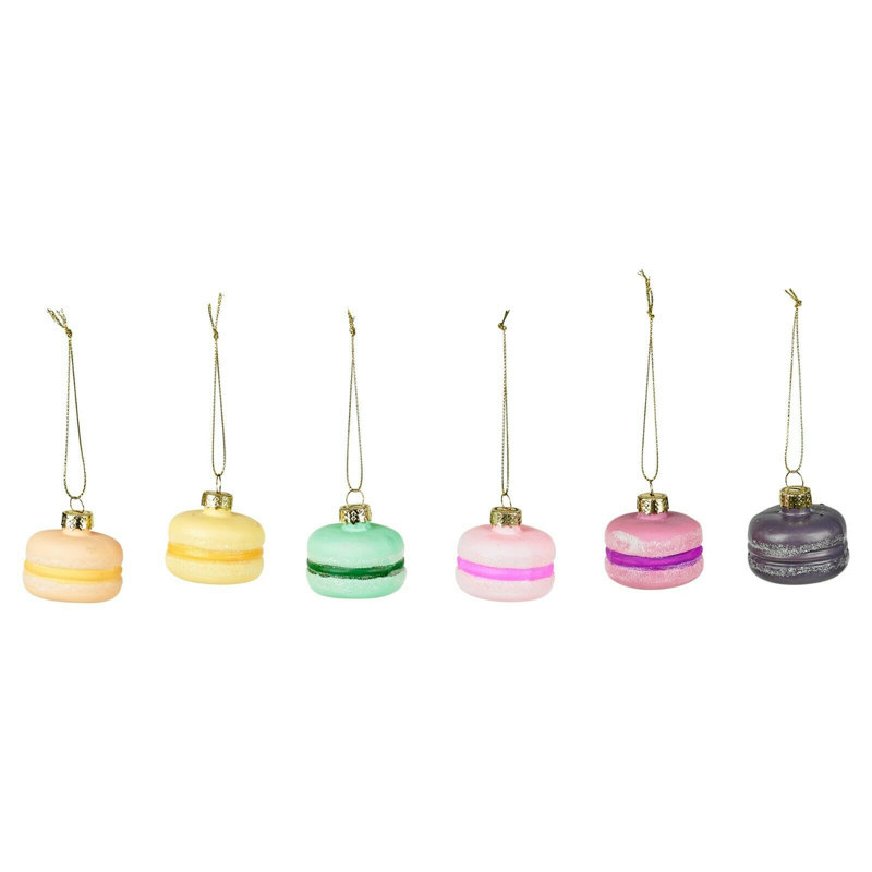 5.5cm Solid Colour Glass Hanging Figurine Ornament
