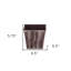 7" Brown and Ivory Abstract Recycled Plastic Indoor Outdoor Square Pot Planter