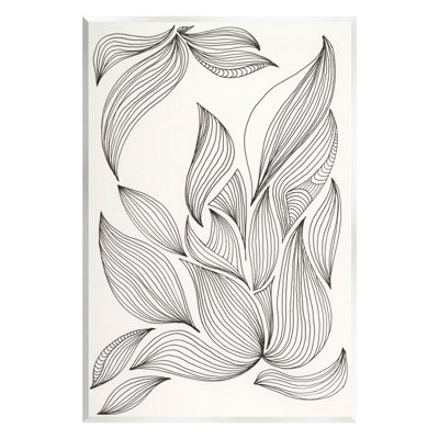 " Curved Stripes Pattern Botanical Design " by Regina Moore