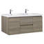 Meuble-lavabo flottant 59 po avec lavabo double 59 po