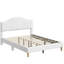 Structure de lit tapissier grand format en tissu Teddy blanc avec lumière DEL et tête de lit réglable en hauteur, aucun sommier nécessaire-1220794977-1220794976