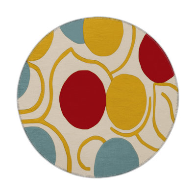 Jaunty Curve Indoor And Outdoor Area Rug