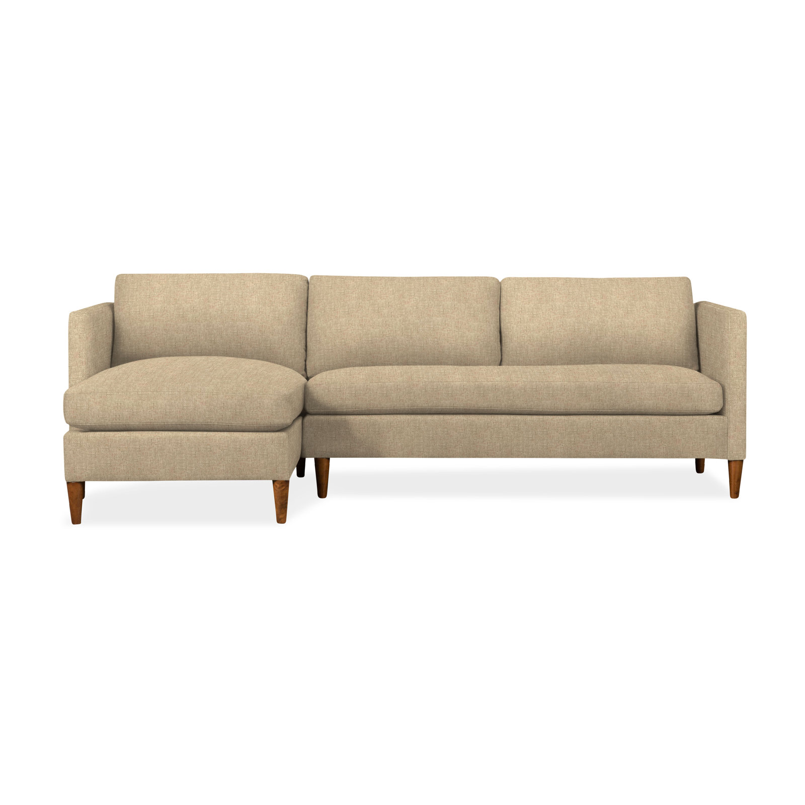 Clifford Chaise Sectional, Turbo Wheat Basketweave, Left Hand Facing