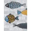 Nautical Fish Illustration - Marine Turquoise, reproduction encadrée-1488465341