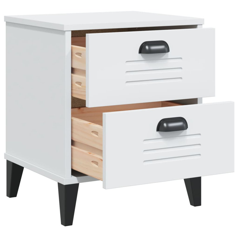 Anjuan 40 cm W Bedside Table, White