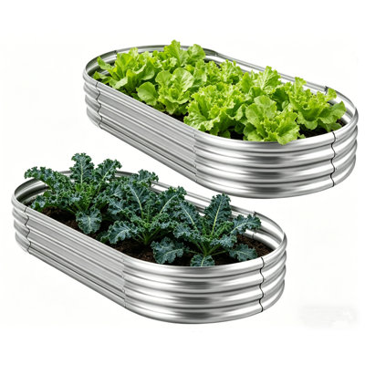 Hal 4X2X1 Ft Raised Garden Bed 2 Pack (Set Of 2)