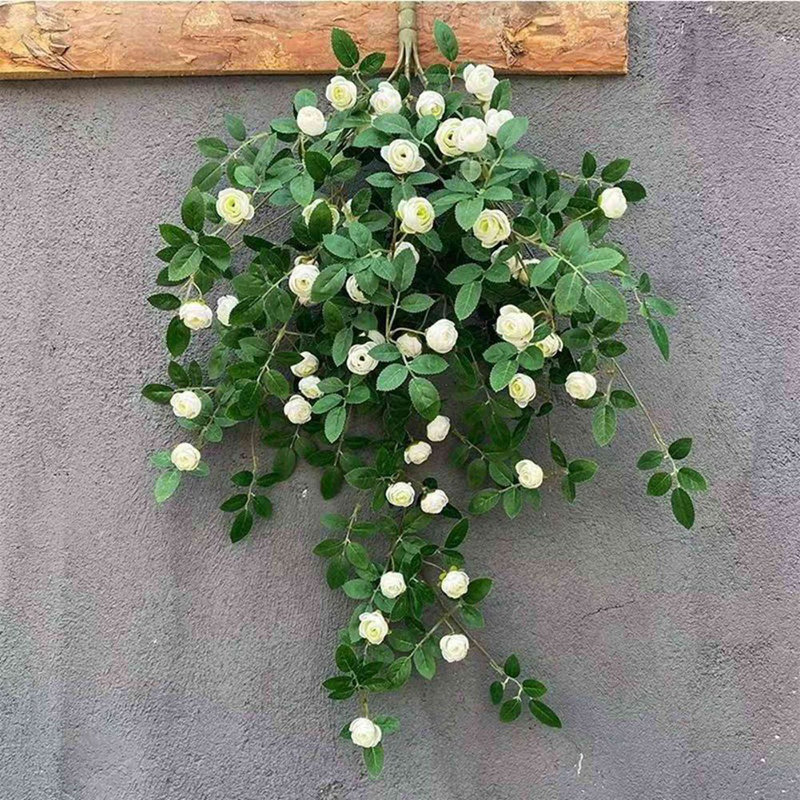 Fleurs artificielles suspendues, fleurs artificielles suspendues, vigne florale suspendue pour mariage, décoration murale
